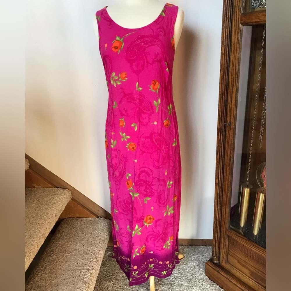 Pink sundress, size 10, worn with or without sweater,Dress Barn